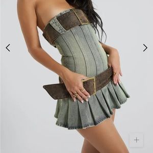 Jaded London blue belted corset mini dress new never worn with tags